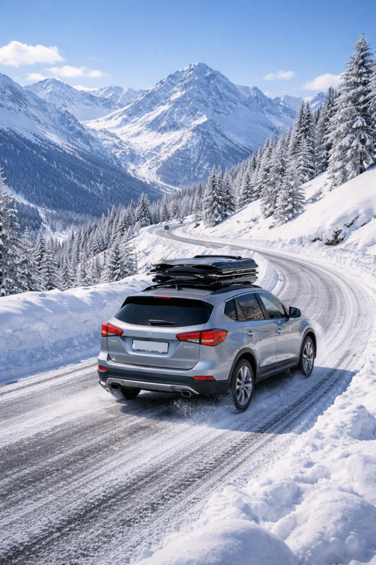 Narty w Austrii – ile kosztuje podróż z boxem dachowym?